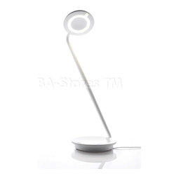 Pixo Contemporary Swivel Table Lamp in White - Table Lamps