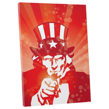 Vintage Sign "Uncle Sam" Gallery Wrapped Canvas Art, 30"x20"