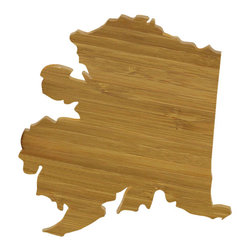CuttingBoards.net - State Shaped Cutting Boards, Brown Richlite, Alaska - Cutting Boards