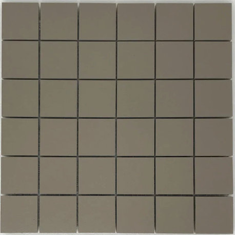 2x2 Light Brown Matte Porcelain Mosaic Tile