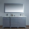 Cadence Gray 72" Double Sink Bathroom Vanity With Mirror
