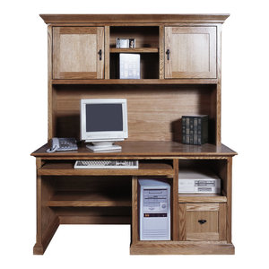 Acme Dresden Computer Desk And Hutch Cherry Oak Victorian