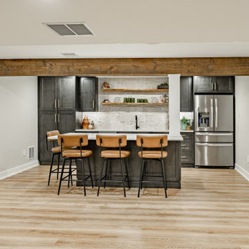 Chester Springs Basement Remodel | Full Wet Bar, Game Room & Entertainment Suit