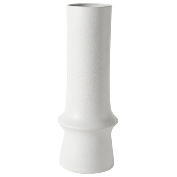 Laforge White Ceramic Vase, 17"