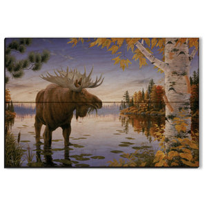 WGI Gallery WA-QWM-812 Quiet Water Moose Wall Art 