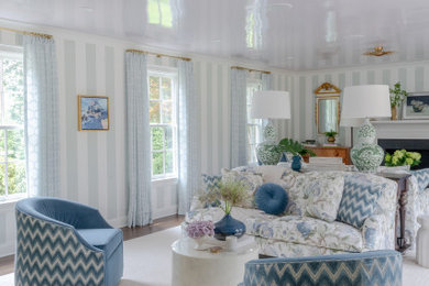Example of a transitional home design design in New York