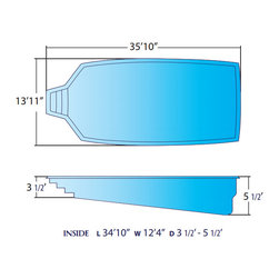 Jamaican by Alaglas - Large Fiberglass Pool - Outdoor Products