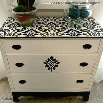 Classic Damask Stencil Projects