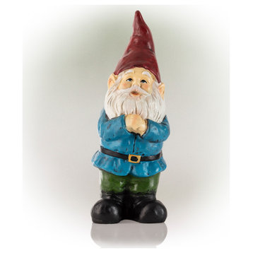 Bearded Garden Gnome Statue with Red Hat