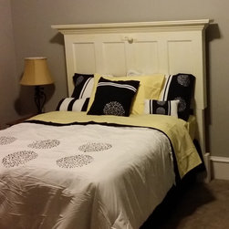 4 panel queen size vintage door headboard - Headboards
