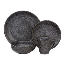 Olympus Black 16-Piece Dinnerware Set - Dinnerware Sets
