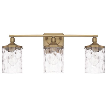HomePlace by Capital Lighting Colton 3 Light Vanity, Aged Brass