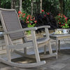 Gray Wash Eucalyptus and Driftwood Gray Wicker Rocking Chair