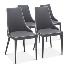inside 75 lot de 4 chaises drogo grises avec un liser blanc design chaise - Chaise De Salle A Manger Moderne inside 75 lot de 4 chaises drogo grises avec un liser blanc design chaise - Chaise De Salle A Manger Moderne