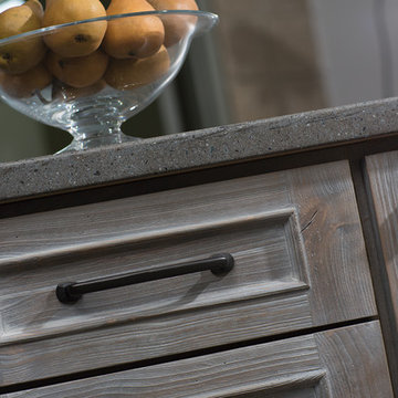 Weathered Wood Kitchen Island