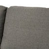 Kylen Contemporary 7 Seater Fabric Sectional, Dark Gray/Dark Brown