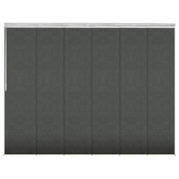 Koala Gray 6-Panel Track Extendable Vertical Blinds 98-130"W