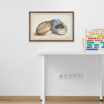 "Football Gear" Framed Painting Print