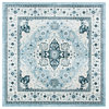 Safavieh Isabella Collection ISA936 Rug, Light Blue/Cream, 6'7" Square
