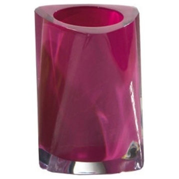 Round Countertop Toothbrush Holder, Ruby Red