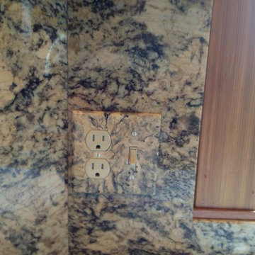 outlet cover to match marble backsplash