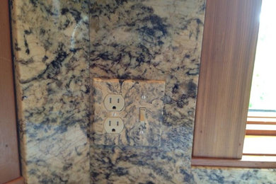 outlet cover to match marble backsplash