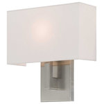 Livex Lighting - Livex Lighting 42412-91 Hayworth - 1 Light ADA Wall Sconce in Hayworth Style - 1 - Hayworth 1 Light ADA Brushed Nickel Off-WUL: Suitable for damp locations Energy Star Qualified: n/a ADA Certified: YES  *Number of Lights: 1-*Wattage:40w Medium Base bulb(s) *Bulb Included:No *Bulb Type:Medium Base *Finish Type:Brushed Nickel