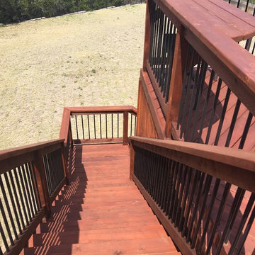 Elevated Deck & Cover for Swim Spa with Lattice Storage Below: Helotes, TX