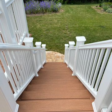 Azek Cypress Decking, TimberTech Radiance Rail, 715 Sq Ft Nicolock Paver Patio