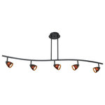 Cal - Cal SL-954-5-DBBRNS Serpentine - Five Light Track - Canopy Diameter: 6 x 4.75Serpentine Five Ligh Dark Bronze Brown Sp *UL Approved: YES Energy Star Qualified: n/a ADA Certified: n/a  *Number of Lights: Lamp: 5-*Wattage:50w GU10 bulb(s) *Bulb Included:Yes *Bulb Type:GU10 *Finish Type:Dark Bronze