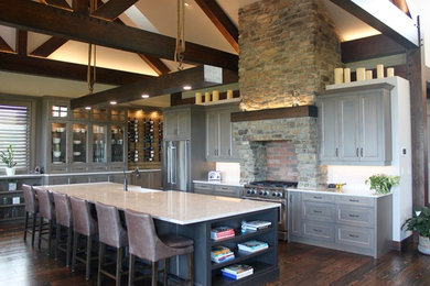 Kitchen - large transitional kitchen idea in Vancouver