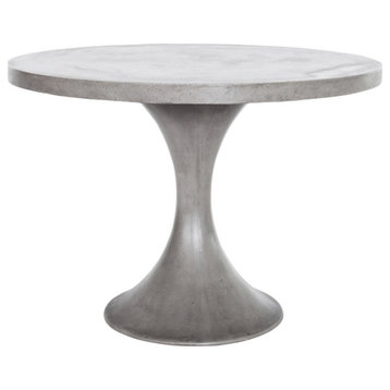 43 Inch Outdoor Dining Table Grey Contemporary