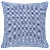 Organic Cotton Cushion, Blue Diamond, Feather Pad, 60x60 cm