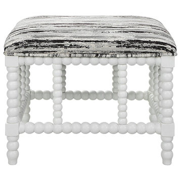 Uttermost Seminoe Upholstered Small Bench, White 23692