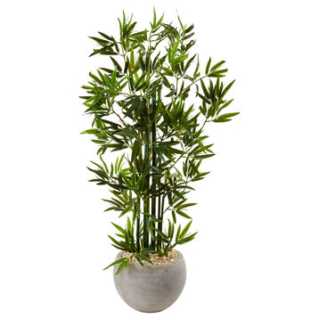 4' Bamboo Artificial Tree, Sand Colored Bowl