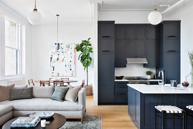 Inspiration for a transitional home design in New York.