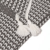 Braid Pattern Knit Tassel Throw