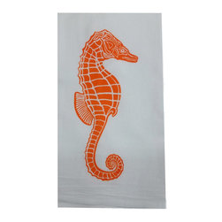 Coastal Assortment-Orange Sea Horse - Dish Towels