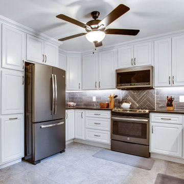 Small White Transitional Kitchen Design Middletown, MD