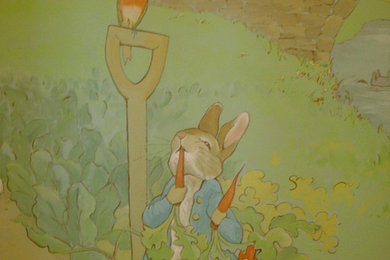 Peter Rabbit, Winnie the Pooh and the Little Prince Nursery Mural