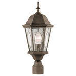 Trans Globe Lighting - Villa Nueva 22" Postmount Lantern - The Villa Nueva Collection is perfect for accenting a home's outdoor decor with its postmount lantern. The striking design is ideal for highlighting an entryway and brings a distinguished look to any landscape.  Set the ambience for your guests as they arrive and invoke the spirit of the Mediterranean with this postmount lantern from our Villa Nueva outdoor lighting collection. Functional yet elegant, this lantern has ornate details, two types of glass, including a center oval glass accent and one light. Creating a romantic touch in any outdoor living space, the Villa Nueva 22" Postmount Lantern is a perfect fixture to illuminate entryways, pathways, driveway areas and more.