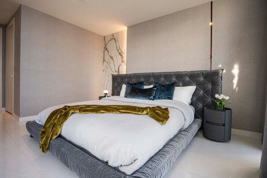 Inspiration for a modern bedroom remodel in Miami