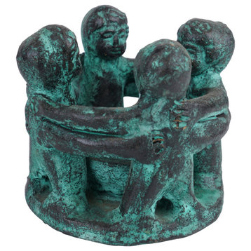 Circle of friends Candleholder F4-Clay, Turquoise
