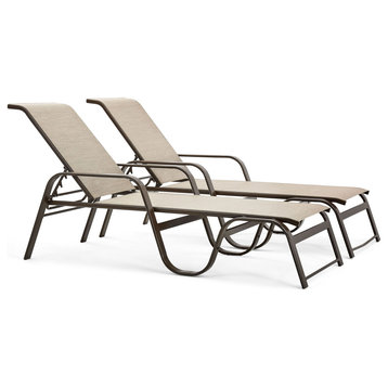 Seagrove II Stacking Adjustable Patio Chaises, Set of 2