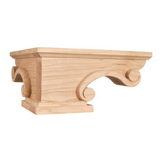 Pedestal Foot Corner  8 1/4 x 8 1/4 x 4 1/2 Species: Rubberwood