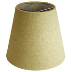HomeConcept - 5x8x7 Textured Oatmeal Hard Back Lampshade with White Lining Edison Clip On, Sand-Linen - Home Concept Signature Shades  feature the finest premium linen fabric.   Durable Upholstery-Quality fabric means your new lampshade will last for decades.  It wont get brittle from smoke or sunlight like less expensive fabrics.  Heavy brass and steel frames means your shades can withstand abuse from kids and pets. It's a difference you can feel when you lift it.    Premium Sand Linen Fabric  Casual Style Empire Hardback Lampshade, Finial not Included  Deluxe lampshade, found in better lighting showrooms.  Durable Hotel quality shade.  5 Top x 8 Bottom x 7 Slant Height