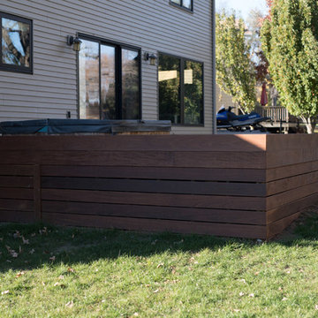 Ipe deck with sunken hot tub