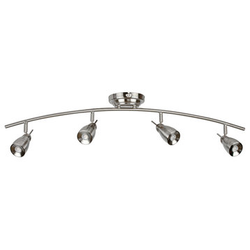 Brushed Nickel Integrated LED Contemporary 4-light Track Ceiling/Wall