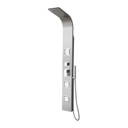 Lenox Stainless Steel Rainfall Waterfall Shower Panel - Shower Panels And Columns
