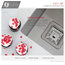 STYLISH 30" Single Bowl 16G Stainless Steel Kitchen Sink, Grid, S-511XG - Jet